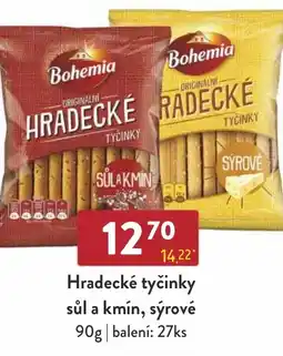 Bohemia Hradecké tyčinky sůl a kmín, sýrové