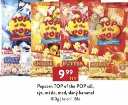 Astur&Qanto Popcorn TOP of the POP sůl, sýr, máslo, med, slaný karamel nabídka