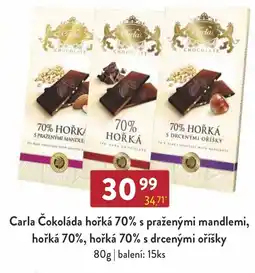 Astur&Qanto Carla Čokoláda hořká 70% s praženými mandlemi, hořká 70%, hořká 70% s drcenými oříšky nabídka