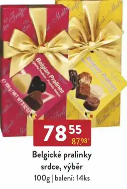 Astur&Qanto Belgické pralinky srdce, výběr nabídka