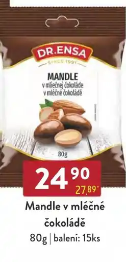 Astur&Qanto DR.ENSA Mandle v mléčné čokoládě nabídka