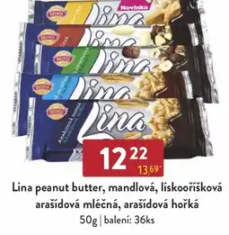 Astur&Qanto Lina peanut butter, mandlová, lískooříšková arašídová mléčná, arašídová hořká nabídka