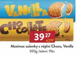Astur&Qanto Maximax sušenky s náplní Choco, Vanilla nabídka