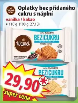 Norma Oplatky bez přidaného cukru s náplní nabídka