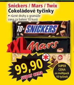 Norma Snickers, Mars, Twix nabídka