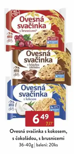 Astur&Qanto Ovesná svačinka s kokosem, s čokoládou, s brusnicemi nabídka