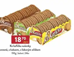 Ke kafíčku sušenky ovesné, s kakaem, s lískovým oříškem