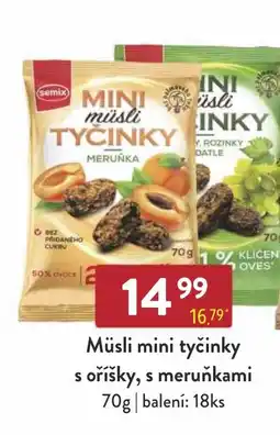 Astur&Qanto Müsli mini tyčinky s oříšky, s meruňkami nabídka