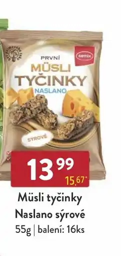 Müsli tyčinky Naslano sýrové