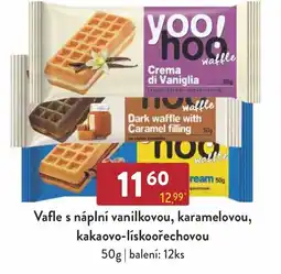 Vafle s náplní vanilkovou, karamelovou, kakaovo-lískoořechovou