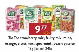 Astur&Qanto Tic Tac strawberry mix, fruity mix, mint, orange, citrus mix, spearmint, peach passion nabídka