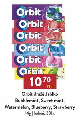 Astur&Qanto Orbit dražé Jablko Bubblemint, Sweet mint, Watermelon, Blueberry, Strawberry nabídka