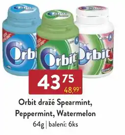 Astur&Qanto Orbit draže Spearmint, Peppermint, Watermelon nabídka