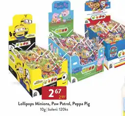 Astur&Qanto Lollipops Minions, Paw Patrol, Peppa Pig nabídka