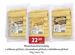 Astur&Qanto Plněné kukuřičné trubičky s oříškovou příchutí, s karamelovou příchutí, s čokoládovou příchutí nabídka