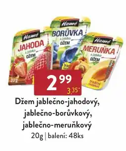 Džem jablečno-jahodový, jablečno-borůvkový, jablečno-meruňkový
