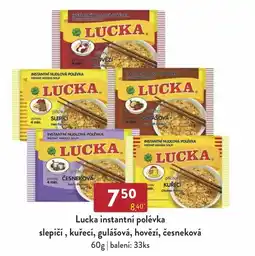 Astur&Qanto LUCKA instantní polévka slepičí, kuřecí, gulášová, hovězí, česneková nabídka