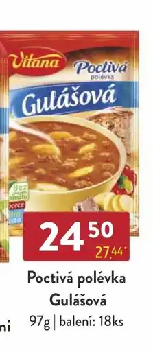 Astur&Qanto VITANA Poctivá polévka Gulášová nabídka