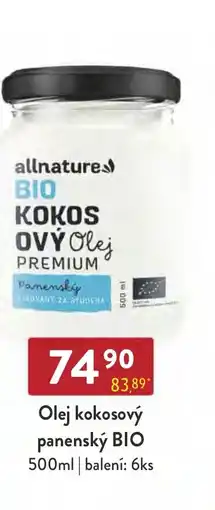 Astur&Qanto ALLNATURE Olej kokosový panenský Bio nabídka