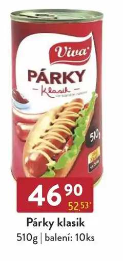 Astur&Qanto VIVA Párky klasik nabídka