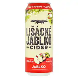 Lidl Lišácké jablko cider 500ml (plech), vybrané druhy nabídka