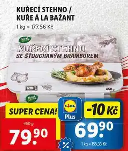 Lidl KUŘECÍ STEHNO/KUŘE Á LA BAŽANT, 450 g nabídka