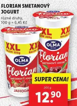 Lidl FLORIAN SMETANOVÝ JOGURT, 200 g nabídka