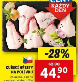 Lidl KUŘECÍ HŘBETY NA POLÉVKU, cena za 1 kg nabídka