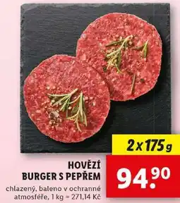 Lidl HOVĚZÍ BURGER S PEPŘEM, 2x 175 g nabídka
