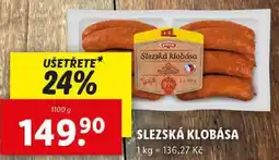 Lidl SLEZSKÁ KLOBÁSA, 1100 g nabídka