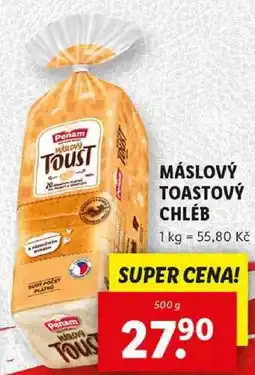 Lidl MÁSLOVÝ TOASTOVÝ CHLÉB, 500 g nabídka