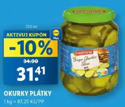 Lidl OKURKY PLÁTKY, 720 ml nabídka