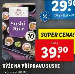 Lidl RÝŽE NA PŘÍPRAVU SUSHI, 500 g nabídka