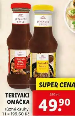 Lidl TERIYAKI OMÁČKA, 250 ml nabídka