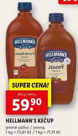 Lidl HELLMANN'S KEČUP, 825 g/840 g nabídka