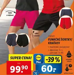 Lidl FUNKČNÍ ŠORTKY/KRAŤASY nabídka