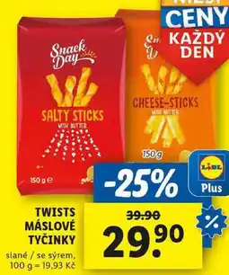 Lidl TWISTS MÁSLOVÉ TYČINKY, 150 g nabídka
