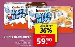 Lidl KINDER HAPPY HIPPO, 5x 20,7 g nabídka