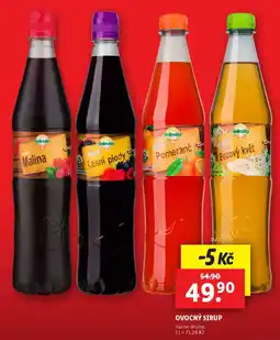 Lidl OVOCNÝ SIRUP, 0,7 l nabídka