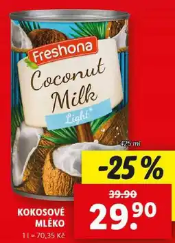 Lidl KOKOSOVÉ MLÉKO, 425 ml nabídka