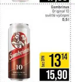 Jip Gambrinus Original 10 světlé výčepní 0.5l nabídka