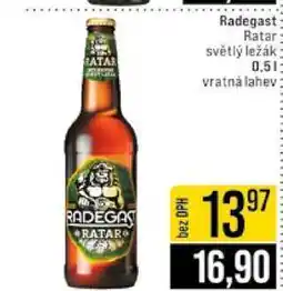 Jip Radegast Ratar světlý ležák 0,5l nabídka