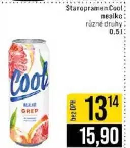 Jip Staropramen Cool nealko různé druhy 0.5l nabídka