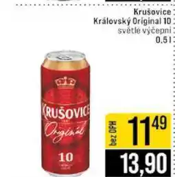 Jip Krušovice Královský Original 10 světlé výčepní 0.5l nabídka