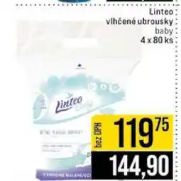 Jip Linteo vlhčené ubrousky baby 4 x 80 ks nabídka