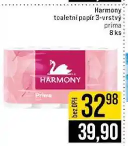 Jip Harmony toaletní papír 3-vrstvý prima 8 ks nabídka