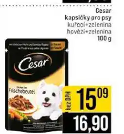 Jip Cesar kapsičky pro psy kuřecí zelenina hovězí zelenina 100 g nabídka
