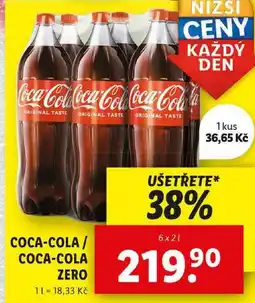 Lidl COCA-COLA/COCA-COLA ZERO, 6x 2 l nabídka