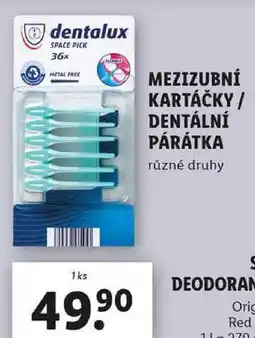Lidl MEZIZUBNÍ KARTÁČKY/DENTÁLNÍ PÁRÁTKA, 1 ks nabídka
