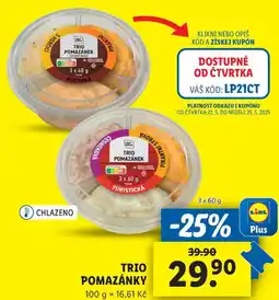 Lidl TRIO POMAZÁNKY, 3x 60 g nabídka